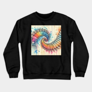 Psychedelic looking abstract illustration of Escher Crewneck Sweatshirt